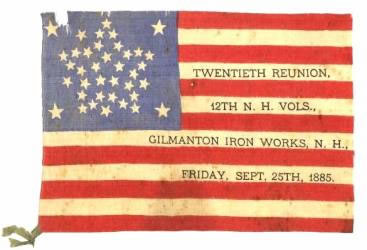 American Parade Flags with Overprinted Advertising