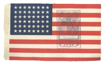American Parade Flags with Overprinted Advertising