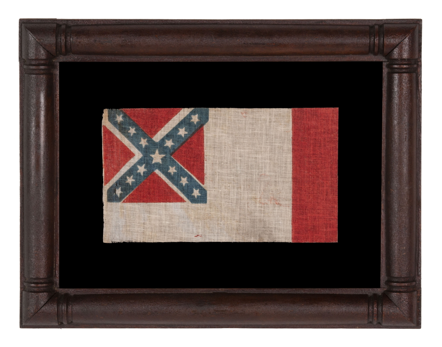 CONFEDERATE FLAG IN THE THIRD NATIONAL FORMAT, PRODUCED IN THE EARLY PART OF THE REUNION ERA, circa 1890 - 1913