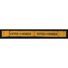 RARE FELT SUFFRAGETTE SASH WITH