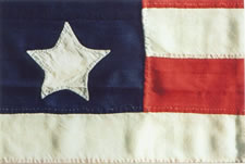 13 LARGE STARS, 4-5-4 CONFIGURATION, CIVIL WAR PERIOD, ENTIRELY HAND-SEWN