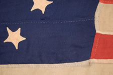 13 Star American National Flag, Civil War Period, Oval 3rd Maryland Design