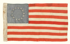 13 STAR FLAG MADE BY SARAH M. WILSON, THE GREAT-GRANDDAUGHTER OF BETSY ROSS, 1909, PHILADELPHIA