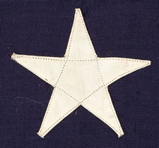 13 STAR SWALLOWTAILED PATRIOTIC BANNER, 1890-1900