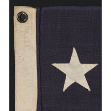 13 STARS IN A 3-2-3-2-3 CONFIGURATION, AN ATTRACTIVE FLAG IN A SMALL SCALE WITH PLEASING PROPORTIONS, MADE BETWEEN 1876 AND THE 1890's