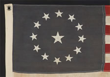 13 STARS IN THE 3RD MARYLAND PATTERN, 1926 SESQUICENTENNIAL - WWII ERA