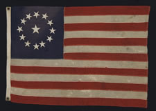 13 STARS IN THE 3RD MARYLAND PATTERN, A SMALL FLAG WITH GREAT VISUAL QUALITIUES, MADE DURING THE LAST DECADE OF THE 19TH CENTURY