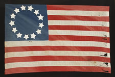 13 STARS, BETSY ROSS STYLE CONFIGURATION, 1900-1926, A WHIMSICAL HOMEMADE FLAG