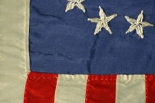 13 STARS, MADE BY THE GREAT-GRANDDAUGHTER OF BETSY ROSS, SARAH M. WILSON