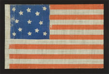 13 STARS IN A WREATH CONFIGURATION, A RARE EXAMPLE THAT DATES TO THE OPENING YEARS OF THE CIVIL WAR (1861-63)