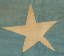 18 STAR, 11 STRIPE, LOUISIANA SECESSIONIST FLAG, CIVIL WAR PERIOD (1861-65)