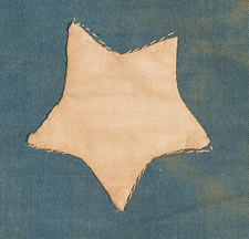 20 STAR AMERICAN NATIONAL FLAG OF THE CIVIL WAR PERIOD PROBABLY MADE WITH CONFEDERATE SYMPATHIES, 1863-1865