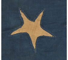 22 STARS, AN EXTRAORDINARY SOUTHERN-EXCLUSIONARY FLAG OF THE CIVIL WAR PERIOD, 1863-65