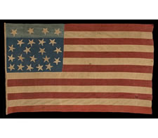 22 STARS, AN EXTRAORDINARY SOUTHERN-EXCLUSIONARY FLAG OF THE CIVIL WAR PERIOD, 1863-65