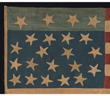 22 STARS, AN EXTRAORDINARY SOUTHERN-EXCLUSIONARY FLAG OF THE CIVIL WAR PERIOD, 1863-65