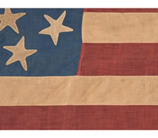 22 STARS, AN EXTRAORDINARY SOUTHERN-EXCLUSIONARY FLAG OF THE CIVIL WAR PERIOD, 1863-65