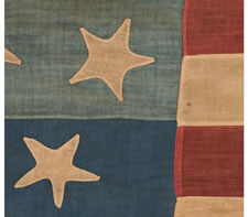 22 STARS, AN EXTRAORDINARY SOUTHERN-EXCLUSIONARY FLAG OF THE CIVIL WAR PERIOD, 1863-65