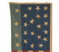 22 STARS, AN EXTRAORDINARY SOUTHERN-EXCLUSIONARY FLAG OF THE CIVIL WAR PERIOD, 1863-65