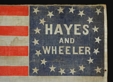 22 STARS , HAYES & WHEELER CAMPAIGN, 1876 ELECTION, THE ONLY KNOWN EXAMPLE