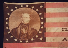 26 STAR PORTRAITPARADE  FLAG FROM THE 1844 PRESIDENTIAL CAMPAIGN OF HENRY CLAY