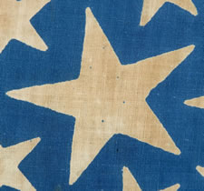 26 STARS, MADE FOR THE 1844 PRESIDENTIAL CAMPAIGN OF HENRY CLAY & THEODORE FRELINGHUYSEN, WITH A BEAUTIFUL GREAT STAR CONFIGURATION AND THE VERY RARE PRESENCE OF A 3rd CANDIDATE