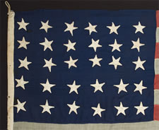 30 STARS, WISCONSIN STATEHOOD, 1848-1850, A PRE-CIVIL WAR EXAMPLE WITH WONDERFUL GRAPHIC FEATURES