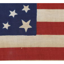 31 STARS IN A FANCIFUL STARBURST OR "GREAT STAR-IN-A-SQUARE", ONE OF THE MOST RARE AND INTERESTING CONFIGURATIONS THAT A COLLECTOR CAN ENCOUNTER, ON A PRE-CIVIL WAR PARADE FLAG, CALIFORNIA STATEHOOD, 1850-1858