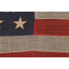 32 STARS, COMMEMORATING MINNESOTA STATEHOOD, CA 1892 – 1926, A VERY RARE FLAG, IN A SMALL SIZE, WITH AN HOURGLASS OR "GLOBAL ROWS" CONFIGURATION