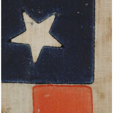 33 STARS IN A MEDALLION CONFIGURATION ON A LARGE SCALE PARADE FLAG, AN EXTREMELY RARE EXAMPLE, OREGON STATEHOOD, 1859-1861