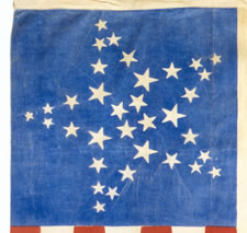 34 Star American Parade Flag -- Great Star Configuration -- Civil War Period