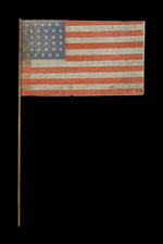 34 STARS, 1861-63, CIVIL WAR PERIOD, "GLOBAL ROWS" DESIGN