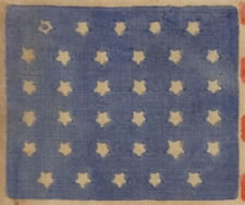 34 STARS, 1861-63, CIVIL WAR PERIOD, "GLOBAL ROWS" DESIGN