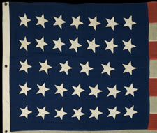 34 STARS, CIVIL WAR PERIOD, 1861-63, KANSAS STATEHOOD