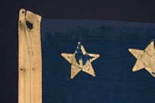 35 STARS, CIVIL WAR PERIOD, 1863-1865, SIGNED "SISCO", FOUND IN GETTYSBURG