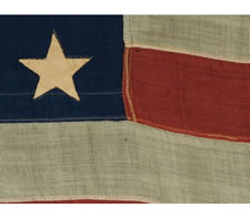 35 STARS, CIVIL WAR PERIOD, WEST VIRGINIA STATEHOOD, 1863-1865, AN UNUSUALLY SMALL SIZE FOR THE PERIOD