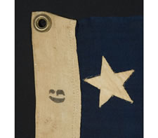 35 STARS, CIVIL WAR PERIOD, WEST VIRGINIA STATEHOOD, 1863-1865, AN UNUSUALLY SMALL SIZE FOR THE PERIOD