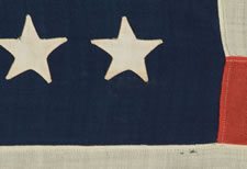 35 STARS, CIVIL WAR PERIOD, WEST VIRGINIA STATEHOOD, 1863-1865, AN UNUSUALLY SMALL SIZE FOR THE PERIOD