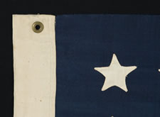 35 STARS, CIVIL WAR PERIOD, WEST VIRGINIA STATEHOOD, 1863-1865, AN UNUSUALLY SMALL SIZE FOR THE PERIOD