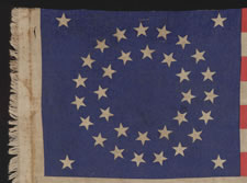 35 STARS, DOUBLE WREATH PATTERN, WITH OVERPRINTED BATTLE HONORS OF THE NY 71ST VOLUNTEER INFANTRY