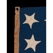 36 STAR ANTIQUE AMERICAN FLAG & MATCHING 6 STAR HOMEWARD BOUND PENNANT, (NEVADA STATEHOOD), 1864-1867; EXHIBITED AT THE MUSEUM OF THE AMERICAN REVOLUTION FROM JUNE – SEPTEMBER, 2021