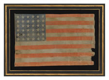 36 STARS, 1864-67, A LARGE SCALE, CIVIL WAR ERA PARADE FLAG WITH ATTRACTIVE WEAR