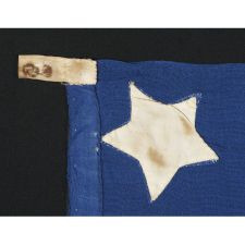 36 STARS ON A BRIGHT BLUE CANTON, CIVIL WAR ERA, 1864-1867, NEVADA STATEHOOD, A GREAT FOLK EXAMPLE