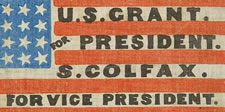 36 STARS, MADE FOR THE 1868 PRESIDENTIAL CAMPAIGN OF ULYSSES S. GRANT & SCHUYLER COLFAX