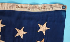 38 STARS, 1876-1889, SIGNED JOHN L. SALISBURY, NYACK [NY] 1886