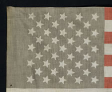 41 STARS, AN UNOFFICAL COUNT, ACCUATE FOR JUST THREE DAYS, EXTREMELY RARE, 1889, MONTANA STATEHOOD