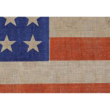 44 STARS IN JUSTIFIED ROWS ON A LARGE SCALE PARADE FLAG WITH STRIKING COLORS AND PLEASANT WEAR, WYOMING STATEHOOD, 1890-1896