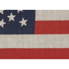 44 STARS ON A LARGE SCALE PARADE FLAG, WYOMING STATEHOOD, 1890-1896, RARE IN THIS PERIOD WITH A WREATH CONFIGURATION