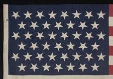 45 RATHER POINTY STARS IN LINEAR ROWS WITH "DANCING" OR "TUMBLING" ORIENTATION, 1896-1907, UTAH STATEHOOD