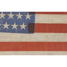 45 STAR AMERICAN PARADE FLAG WITH INTERESTING FEATURES, 1896-1907, UTAH STATEHOOD, SPANISH-AMERICAN WAR-ERA