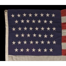 45 STAR ANTIQUE AMERICAN FLAG, CIRCA 1896-1908, SPANISH-AMERICAN WAR ERA, UTAH STATEHOOD